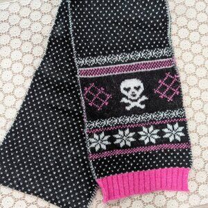 Black and Hot Pink Scarf by Toby NYC